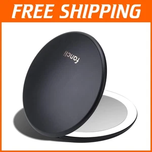 5” LED Lighted Makeup Mirror with 10x/1x Magnification - Perfect for Handbag - Picture 1 of 10