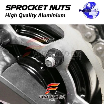 Tuercas de piñón traseras negras M10 para Suzuki GS1000 todo el año Foto 1 de 3