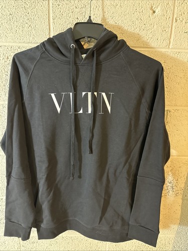 Felpa con cappuccio oversize Valentino logo a contrasto nera