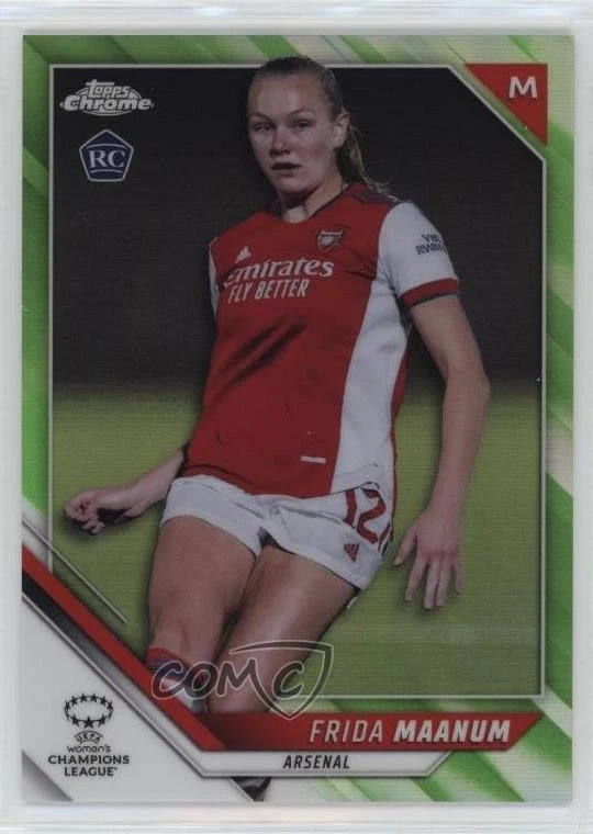 2021 Chrome UEFA Women's Champions League /99 Frida Leonhardsen Maanum Rookie RC - Image 1 of 2
