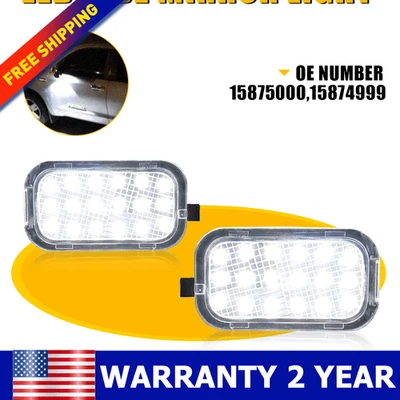 PARA SILVERADO CHEVY TAHOE GMC YUKON SIERRA ESCALADE ESPEJO LATERAL CHARCO LUZ LED Foto 1 de 4