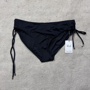 Calvin Klein Bikinihose Damen XS Hüfte Kordelzug zum Binden Nylonmischung Schwimmen Strand - Bild 1 von 10