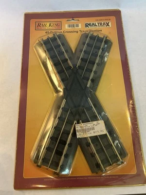 MTH Railking RealTrax 45 degree Crossing 40-1007 - NIP - O Gauge - Image 1 of 2