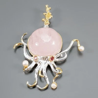 Jewellery 25 ct+ Natural Morganite Pendant 925 Sterling Silver  /NP52292 - Image 1 of 4