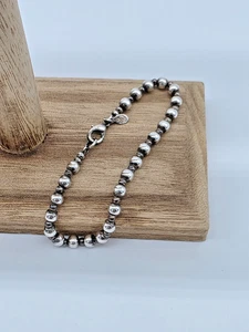 Premier Designs ARIEL Bracelet Silver Beaded 7.5" Lobster Clasp 2004 Catalog - Picture 1 of 9