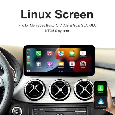 10.25'' Car Linux Touch Screen Wireless Carplay Radio For Mercedes Benz NTG5.0 - Image 1 of 4