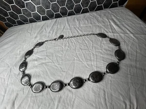 Y2K Vintage Metal Floral Engraving Chain Belt - Picture 1 of 4