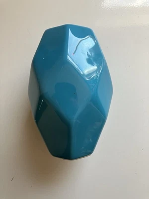 Jarrón de cerámica geométrica Aqua Teal decoración del hogar Foto 1 de 4