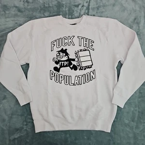 FTP FuckThePopulation Robbery Crewneck White Size Large - Picture 1 of 6