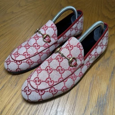 UK 6.5 - Vintage Gucci Jordaan GG canvas loafers Women’s - Image 1 of 4