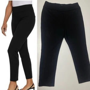 Express Damen Ponte Hose weich dehnbar Doppelstrick Stoff hoher Bund schwarz Large - Bild 1 von 22