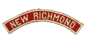 New Richmond RWS Red & White Community Strip CSP WHT Bdr (ZC646) - Picture 1 of 2