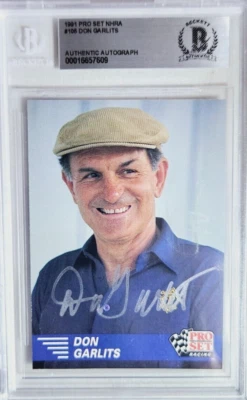 1991 Pro Set NHRA #105 Don Garlits Signed Rookie Card Autograph RC Auto BGS BAS - Image 1 of 2