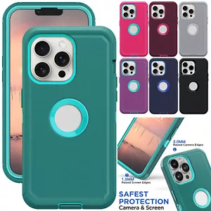 For iPhone 16 15 14 13 12 11 Pro Max XR SE 2nd Shockproof Heavy Duty Case Cover - Picture 1 of 54