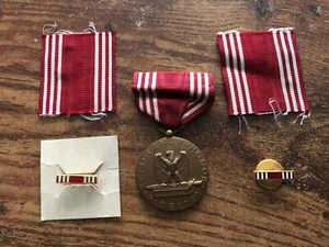 Vintage WWII US ARMY SOLDIER Good Conduct Medal PFC W.M. WISE 3141 ST SIG SV GP - Picture 1 of 6
