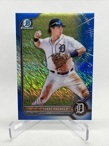 2022 Bowman Chrome IZAAC PACHECO Blue Shimmer Refractor #111/150 #BCP106 Tigers - Picture 1 of 3