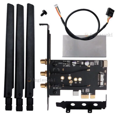 Desk PC WIFI adapter for Apple's BCM94360CSAX 4331csa WLAN Card to PCI-e Antenna - Image 1 of 4