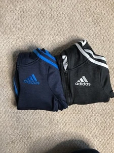 Adidas Boys 4T Hoodie Bundle. 3 Stripe, Zip Up, - Picture 1 of 9