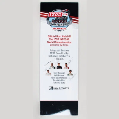 Dan Wheldon Signed Sign 2011 IndyCar World Champions Race Las Vegas (Weldon's... - Image 1 of 4