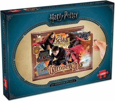 PUZZLE HARRY POTTER QUIDDITCH HOGWARTS GRIFONDORO 1000 PZ ORIGINALE - Immagine 1 di 3