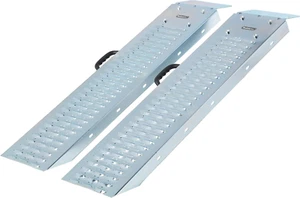 Rampas de carga - Juego de rampas de acero para ATVS, motocicletas, cortadoras de césped, carros y más - Uso - Imagen 1 de 12