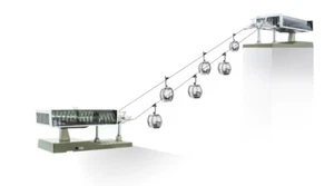 Jc 82497 D Line Set White Gray + 6 Gondolas Cable Car 1:87 New + Ovp - Picture 1 of 11