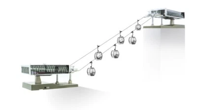 Jc 82497 D Line Set White Gray + 6 Gondolas Cable Car 1:87 New + Ovp - Image 1 of 4