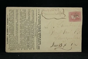 New Jersey: Newfield 1866 #65 Coffin Real Estate Advertising Cover - Picture 1 of 2