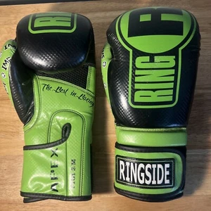 Ringside Apex Boxing MMA Kickboxing Black Green Gloves FTG1 S/M - Picture 1 of 3