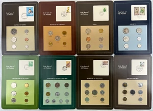 (8) Coin Sets of All Nations Hungary Indonesia Italy Egypt Liberia Japan - Picture 1 of 10