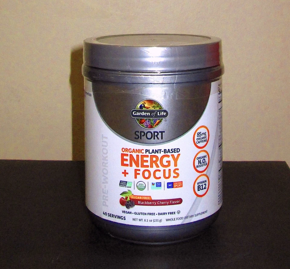 Garden of Life 运动有机植物能量+聚焦粉-黑莓樱桃 — 第 1/1 张图片