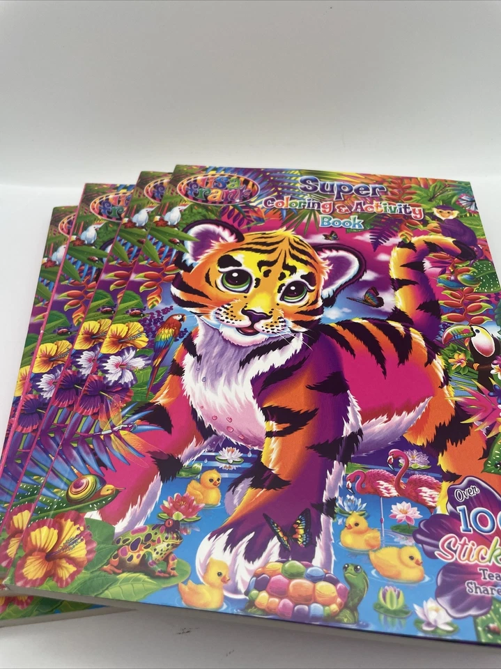 Lisa Frank Tiger Art Cover Coloring and Activity Book With 100 Stickers
