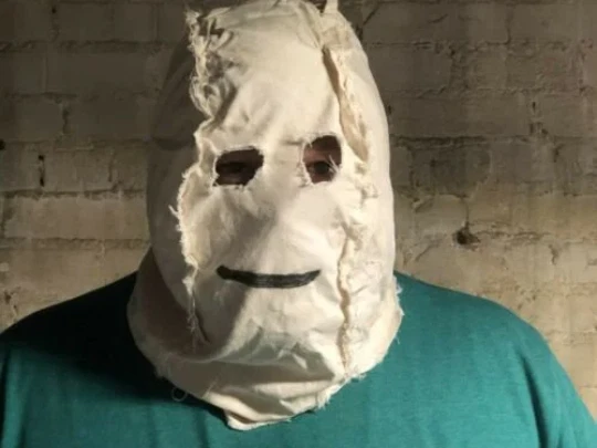 The Strangers Movie Man in the Mask Costume Killer Sack Hood Halloween Scary - Image 1 of 2