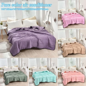 Summer Cooling Blankets Smooth Air Condition Comfort Lightweight Thin Quilt - Picture 1 of 7