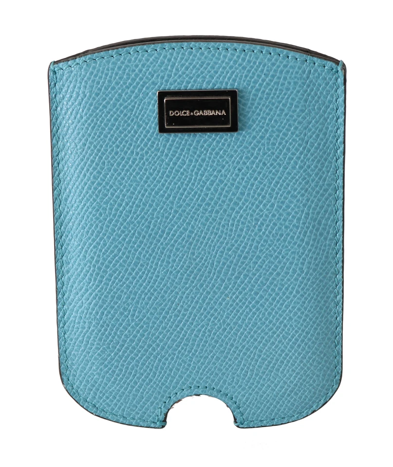 Funda para teléfono Dolce & Gabbana calcetín de cuero azul claro universal PVP $200 Foto 1 de 4