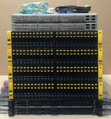 HPE 3PAR 7400c 2Tier 109TB SSD & 15K SAS DL360 Gen10 10GBit iSCSI 56Core 1TB SAN - Image 1 of 3
