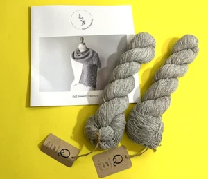 2 SKEINS OF QUINCE & CO OWLET PLUS QUINCE QUARTERLY PATTERN COLORWAY-ELF - Picture 1 of 2