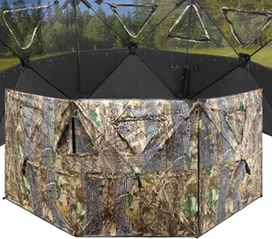 Tenda da Caccia per Tacchino Pop Up Tenda da Terra Portatile 3 Pannelli Tende da Caccia - Foto 1 di 7
