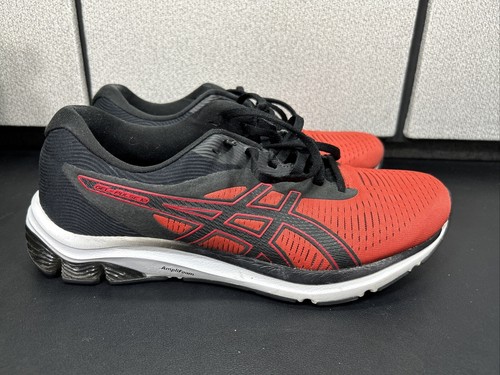 Scarpe da ginnastica da corsa Asics Gel Pulse 12 rosse nere da uomo taglia 8