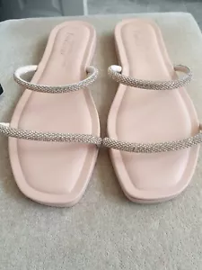 NEW George Nude Wide Fit Sparkle Mules. 8 Wide Fit. - Picture 1 of 5