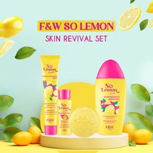 F&W So Lemon Skin Revival Set Gentle Exfoliation .Set of 4 items Routine. - Picture 1 of 5