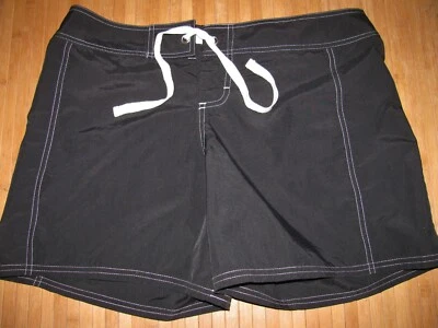 TOMMY BAHAMA Swimsuit BOARD SHORTS Size Womens MEDIUM Nylon BLACK with WHITE - Image 1 of 4