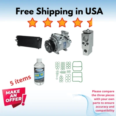 Compressor, Condenser & Valve A/C Fit Mitsubishi Eclipse 2000-2005 - Image 1 of 4