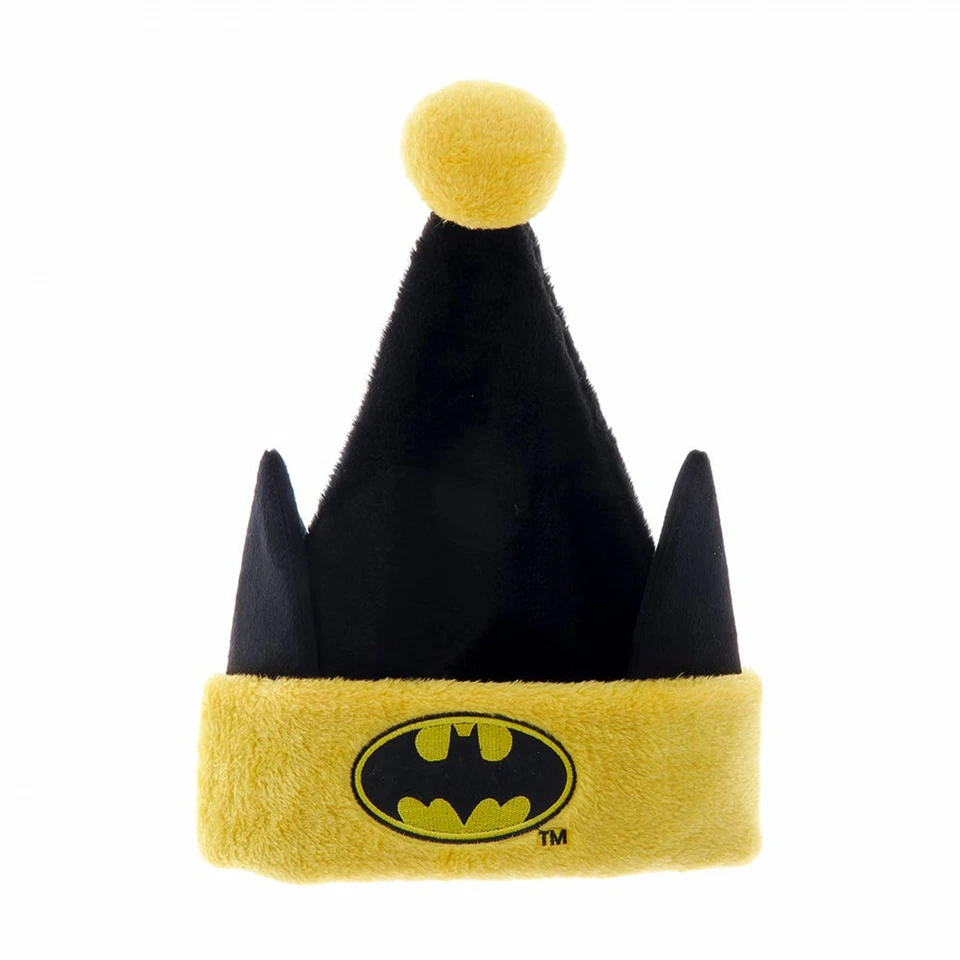 Sombrero de Papá Noel con logotipo de Batman con orejas de murciélago negro Foto 1 de 1