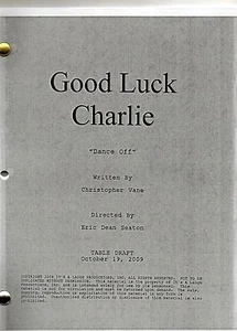 Good Luck Charlie Script Bridgit Mendler & Jason Dolley Disney You Pick Episode - Picture 1 of 1