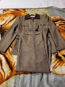 Traje Pantalón de Carrera KASPER para Mujer ASL 2 Piezas Marrón Poliéster Talla 8 PATA DE GALLO Cremallera - Imagen 1 de 17