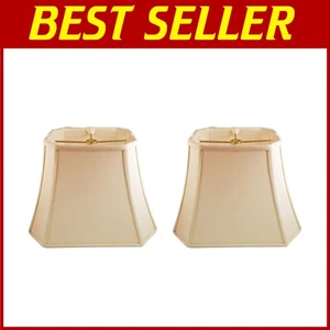 Eggshell 6.5x12x10 Rectangle Lamp Shades, 2-Pack - Picture 1 of 10