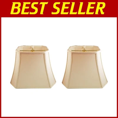 Eggshell 6.5x12x10 Rectangle Lamp Shades, 2-Pack - Image 1 of 4