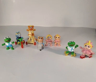Muppet Babies & Muppets Figure Lot McDonald's Vintage Miss Piggy Kermit Fozzie  - Image 1 of 4