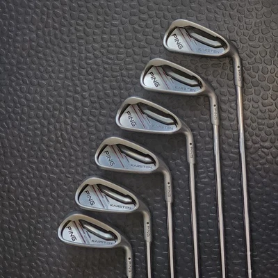 Juego de plancha Ping Karsten 2014 5-PW punto negro regular flexible acero CFS diestro diestro Foto 1 de 4